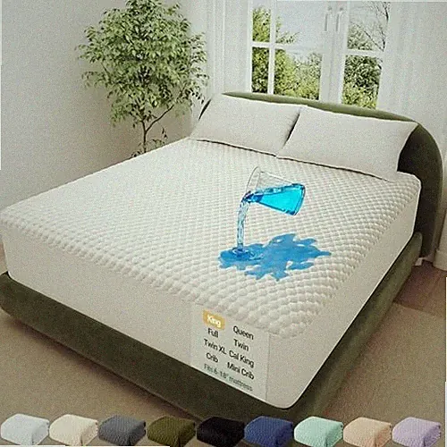 100% Waterproof Mattress Protector,Size Mattress Soft Pad,Pet King 1- White