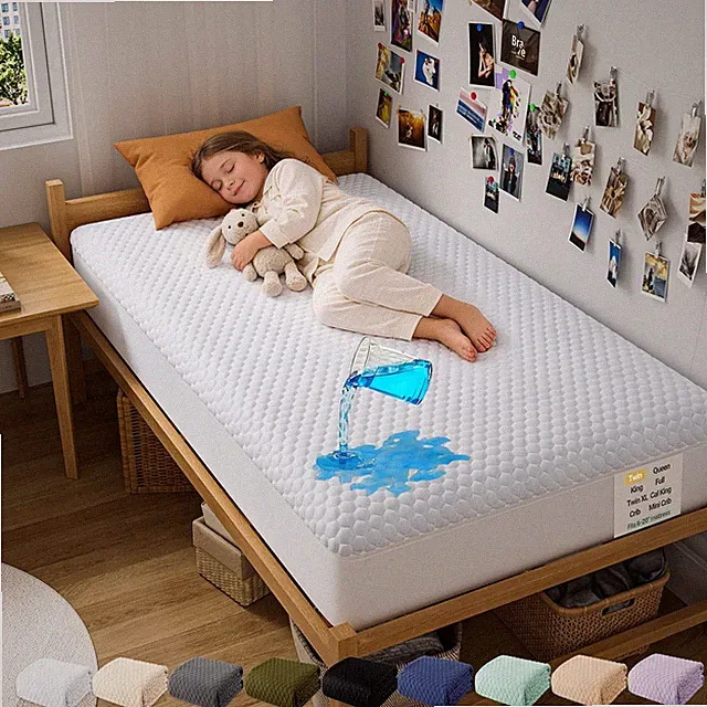 100% Waterproof Twin Size Mattress Protector,Mattress Soft Pad,Pet Hair & Bed...