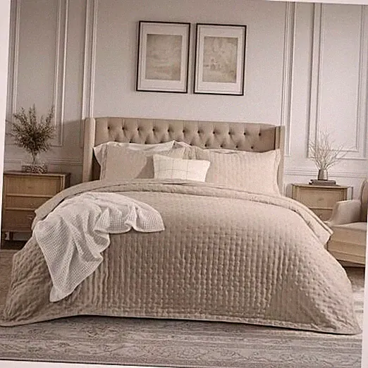 Bedsure Quilts Queen Size - Taupe Bedspread Queen / Full 14 - Taupe - Clover