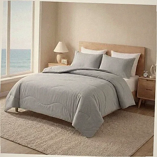 Cooling Comforter Queen 90"x90" – Instant Queen/Full (90x90 Inches) Cool Gray
