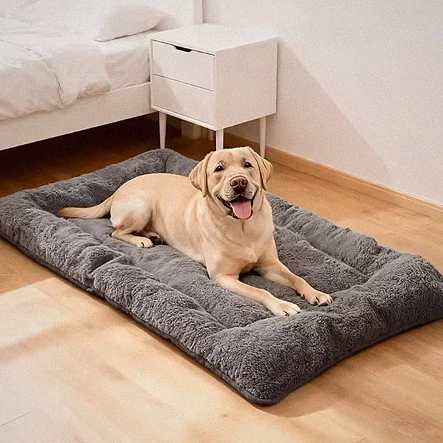 Dog Beds Crate Pad for Large Dogs 48in x 23in Plush Soft Kennel Pad Sleeping Mat