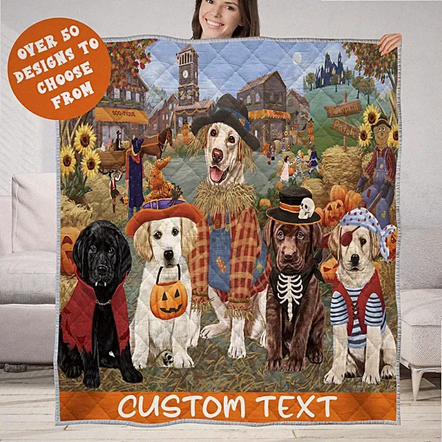 Labrador Quilt Dog Bedding Personalized Bed Gift Many Designs NWT