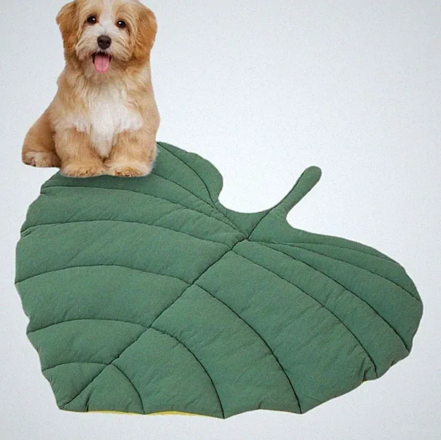 Leaf Shape Cat Nest Dog Double-Sided Mattress Pad Warm Comfortable Floor Cove...