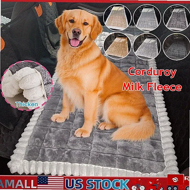 Non-Slip Dog Bed Mat for Car, Fuzzy Backseat Pet Mat, Travel Pet-Friendly Seat