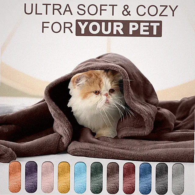Pet Friendly Fleece Blanket Twin Size Super Soft Plush Throw for Dogs & Cats
